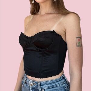 Black Nasty Gal bustier top